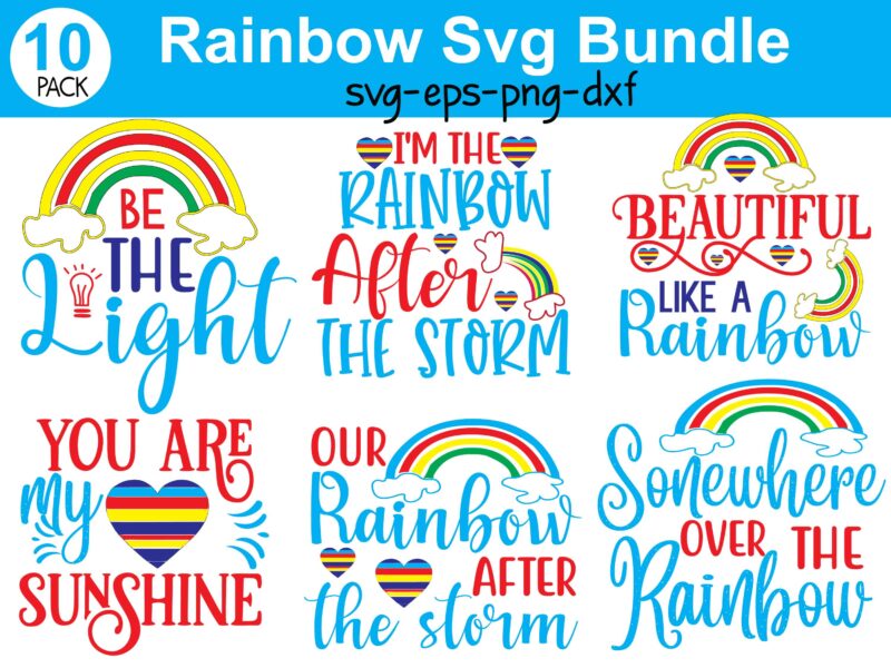 rainbow svg bundle