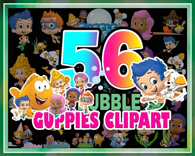 56 Bubble Guppies Clipart Png Images 300dpi Digital Clip Art Instant Download Graphics 1814