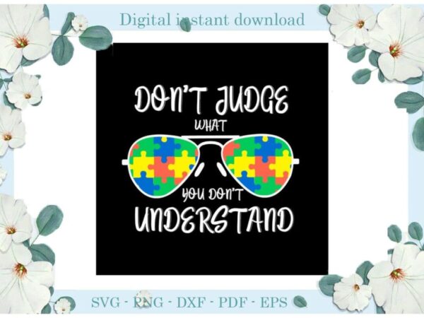 Autism awareness glasses puzzle gift ideas diy crafts svg files for cricut, silhouette sublimation files, cameo htv print t shirt vector