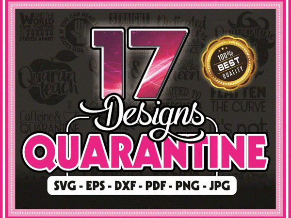 Quarantine bundle svg, social distancing, 17 designs, cut file, vector instant download 798013993