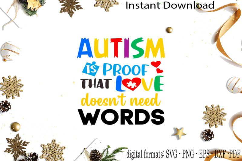 Autism Awareness Gift Idea SVG Sublimation Files