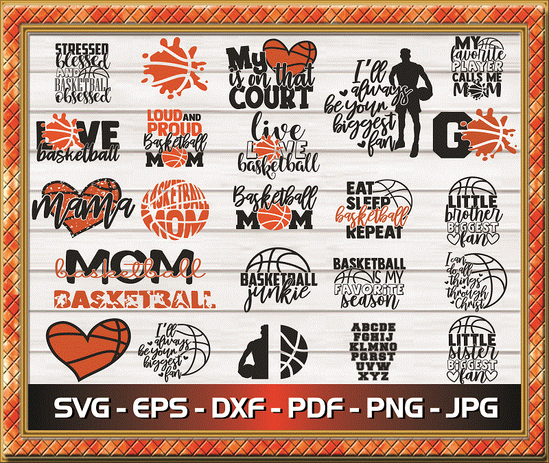 20 Designs Basketball SVG Bundle, Basketball Clipart, Sports SVG, Love Basketball, Cut Files, Printable Vector Clip Art, Instant Download 802332812