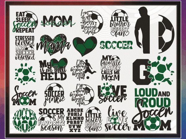 24 soccer svg bundle, love soccer svg cut files, commercial, printable vector, soccer mom, live love soccer, shirt print, instant download 802338894