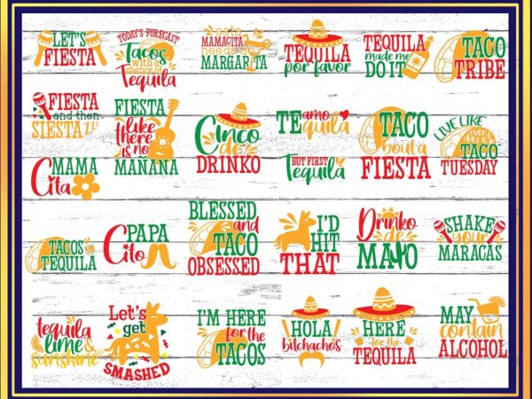 Cinco de mayo svg bundle, cinco drinko squad, vector, taco bouta fiesta cut file, clipart, printable, commercial use, instant download 773323192