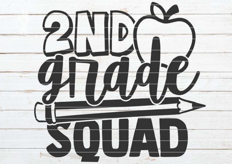 2nd Grade Bundle Designs, 2nd Grade Squad, New Mermaid in 2nd Grade, Second Grade Shirt Print Cut Files, Commercial Use, Instant Download 813852204