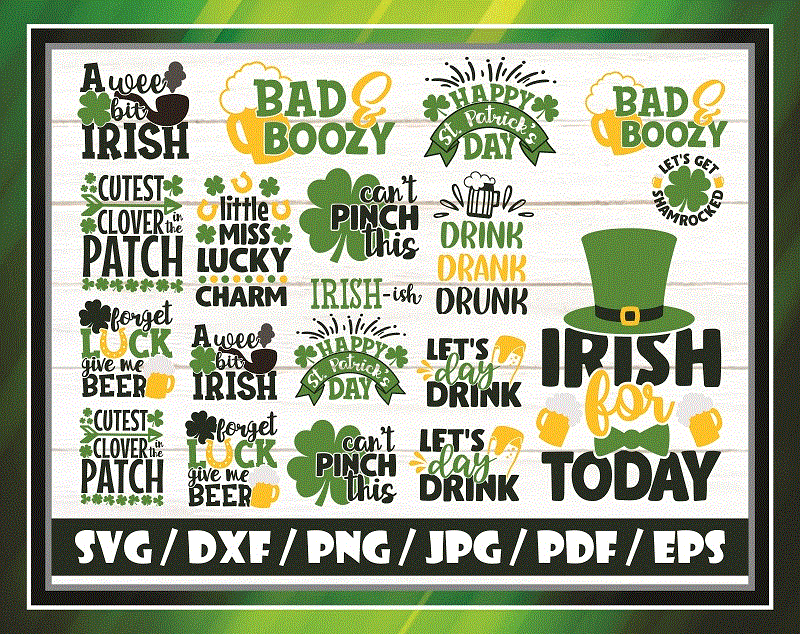 30 Designs St Patrick’s Day SVG Bundle, Happy St Patrick’s Day, Cut File, Clipart, Printable, Vector, Commercial Use, Instant Download 783889289