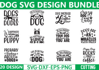 Dog svg bundle t shirt vector illustration