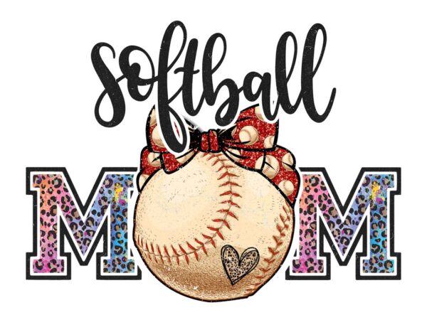 Softball mom sport tshirt design