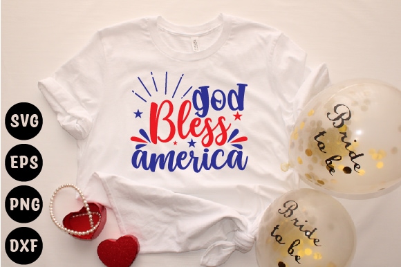 God bless america t shirt design template