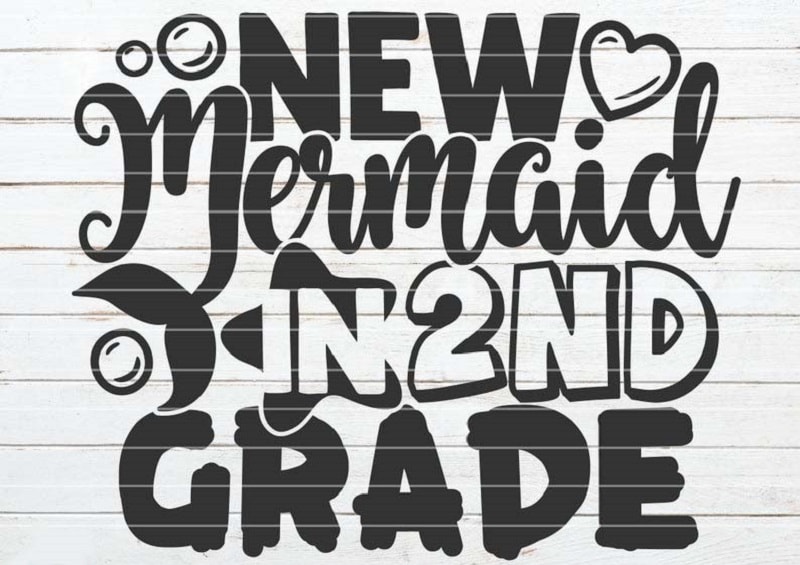 2nd Grade Bundle Designs, 2nd Grade Squad, New Mermaid in 2nd Grade, Second Grade Shirt Print Cut Files, Commercial Use, Instant Download 813852204