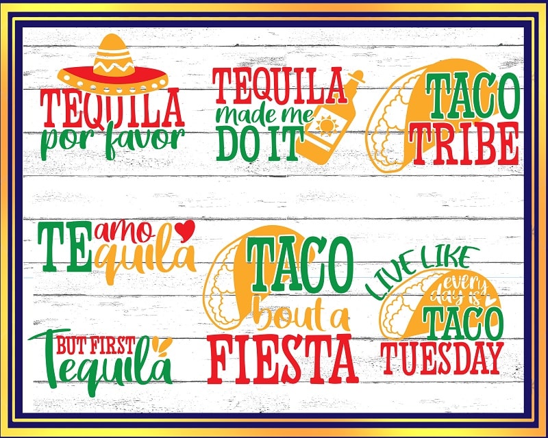 Cinco de Mayo SVG Bundle, Cinco Drinko Squad, Vector, Taco bouta Fiesta Cut File, Clipart, Printable, Commercial Use, Instant Download 773323192