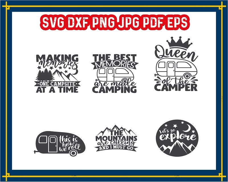 Camping Quotes SVG Bundle | 30 designs | Cut File | clipart | printable | vector | commercial use | instant download 833004914