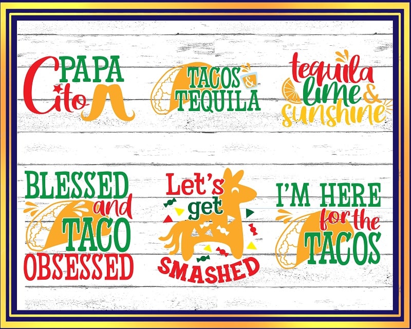 Cinco de Mayo SVG Bundle, Cinco Drinko Squad, Vector, Taco bouta Fiesta Cut File, Clipart, Printable, Commercial Use, Instant Download 773323192