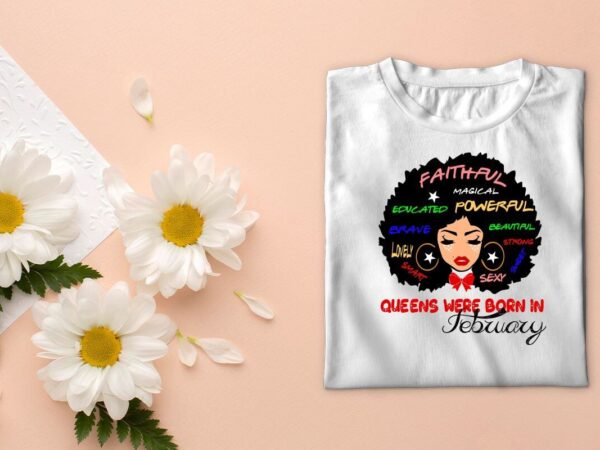 Birthday gifts queen were born in february diy crafts svg files for cricut, silhouette sublimation files, cameo htv prints t shirt template