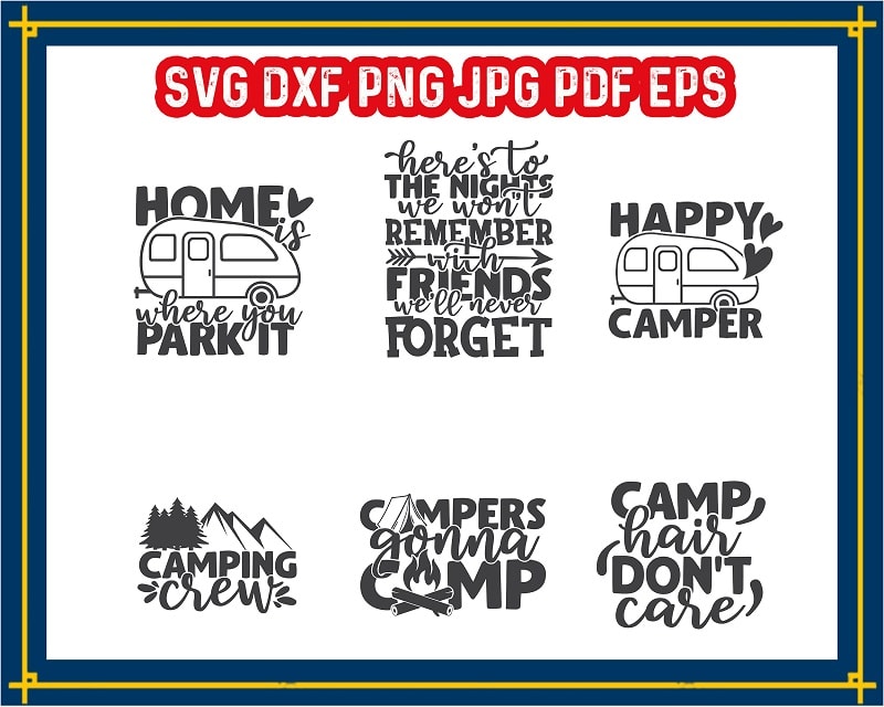 Camping Quotes SVG Bundle | 30 designs | Cut File | clipart | printable | vector | commercial use | instant download 833004914