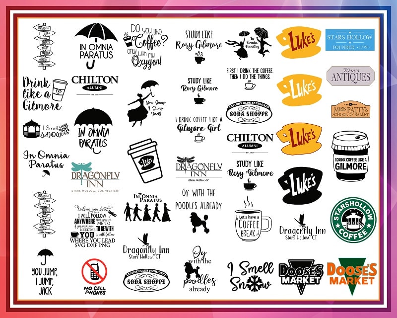 Bundle 44 Designs Gilmore Girls SVG PNG, Gilmore Girls TV Show svg ...