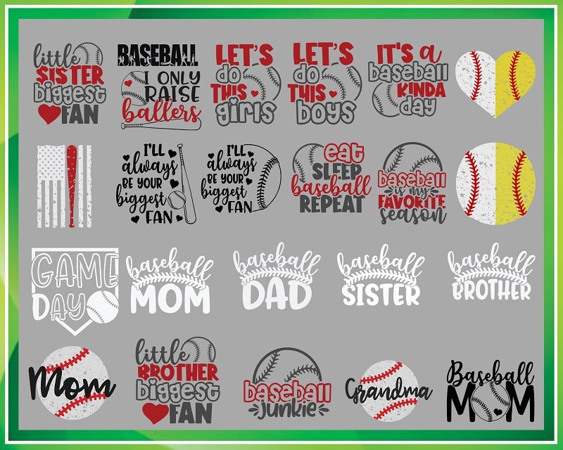 Baseball bundle SVG, Baseball Junkie Svg, Love Baseball, Baseball Fan Svg, Baseball Mom SVG, It’s a Baseball Kinda Day, Printable Baseball 707852096