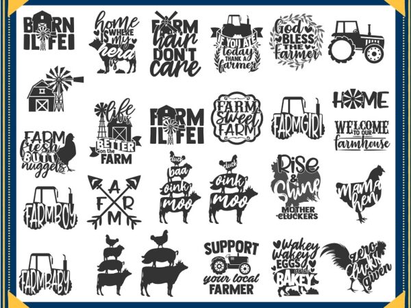 26 files farm life svg bundle | farmhouse svg cut files | commercial use | instant download | printable vector clip art | farming saying and quotes 712880257