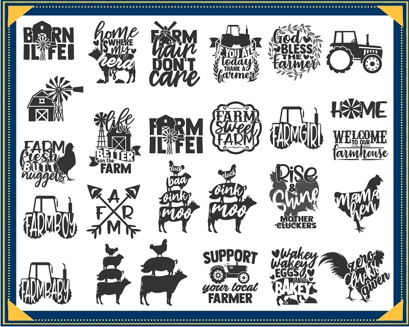 26 files Farm Life SVG Bundle | Farmhouse SVG Cut Files | commercial use | instant download | printable vector clip art | Farming Saying And Quotes 712880257