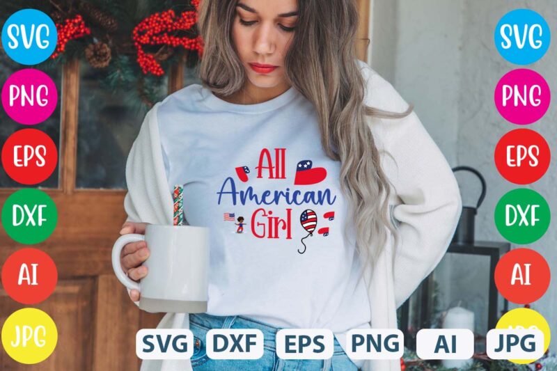 All American Girl svg vector for t-shirt