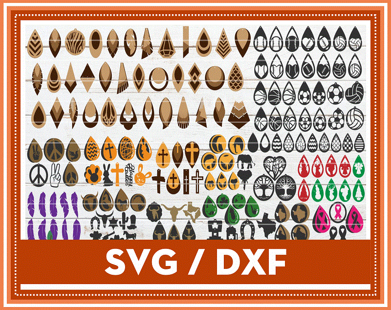 500 HUGE Earring SVG Bundle, Commercial Use, Different Earring Designs, Cuttable Leather Wood Acrylic, SVG Cut Files, Instant download, 690958284