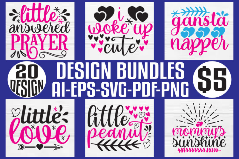 Baby T-shirt And SVG Design Bundle