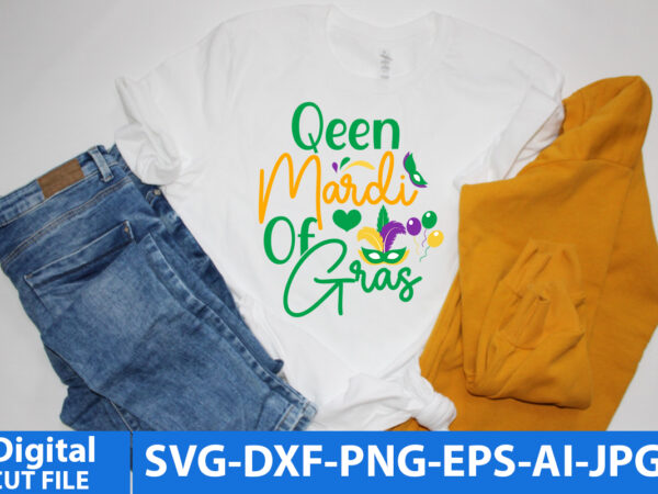 Queen mardi of gras t shirt design