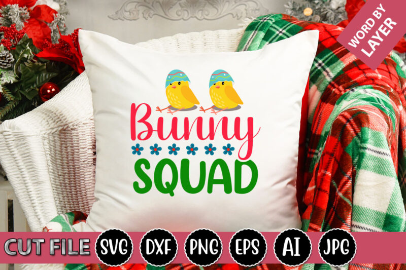 Bunny Squad SVG Vector for t-shirt