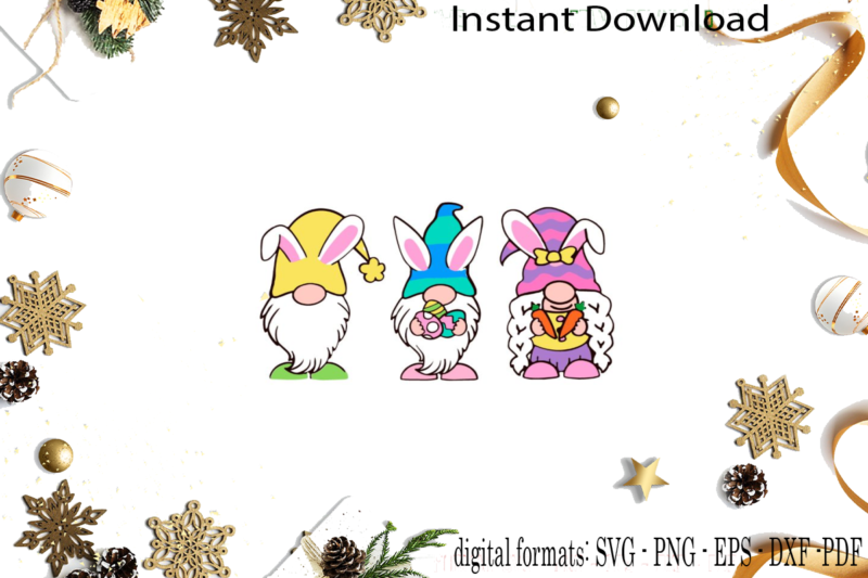 Easter Gnomies Diy Crafts Svg Files For Cricut, Silhouette Sublimation Files