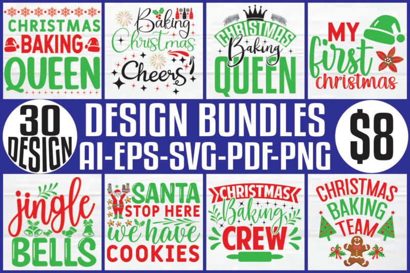 Christmas T-shirt And SVG Design Bundle