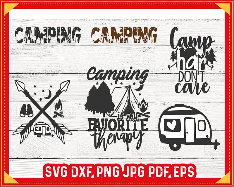 Camping SVG Bundle, Camp Life SVG Cut Files, Commercial Use,Instant Download, Summertime Adventure SVG Bundle,Printable Vector Prints 693608612