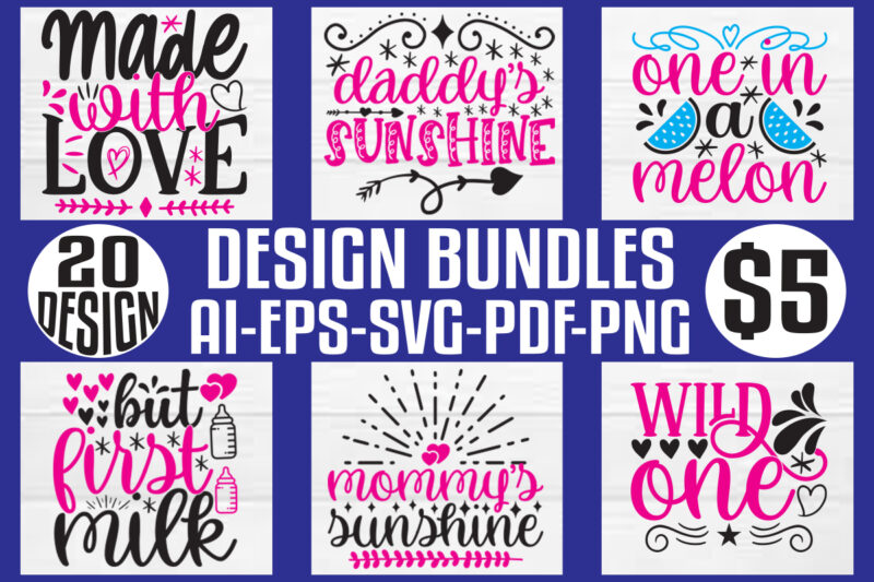 Baby T-shirt And SVG Design Bundle