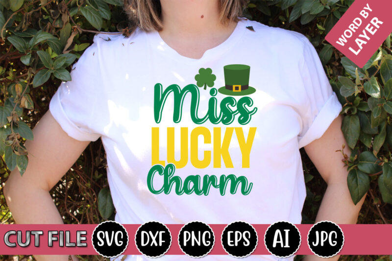 Miss Lucky Charm SVG Vector for t-shirt