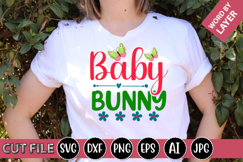 Baby Bunny SVG Vector for t-shirt