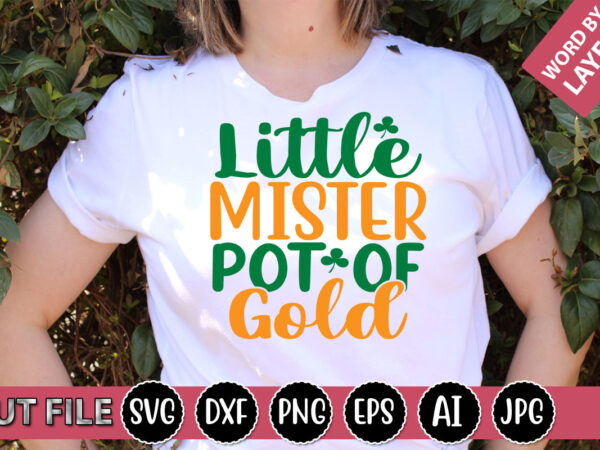 Little mister pot of gold svg vector for t-shirt