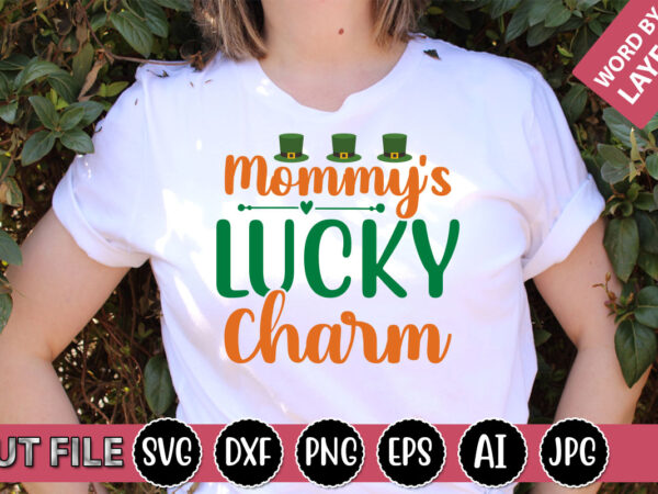 Mommy’s lucky charm svg vector for t-shirt