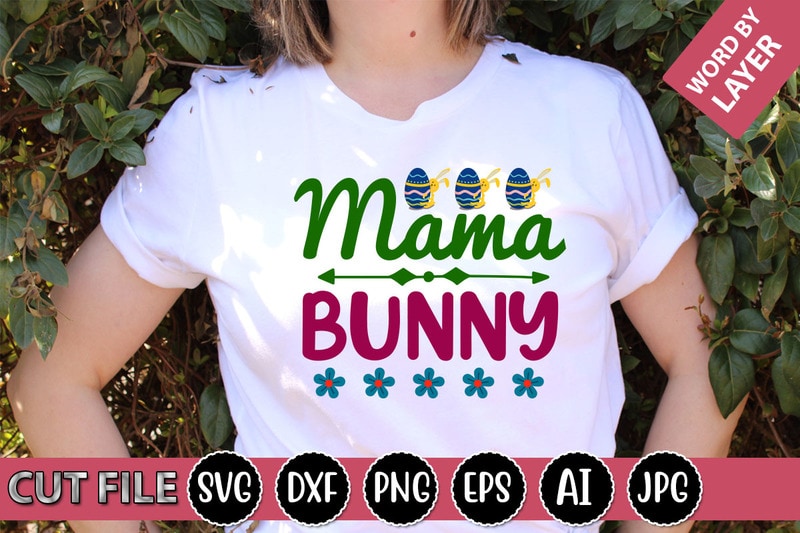 Mama Bunny SVG Vector for t-shirt - Buy t-shirt designs