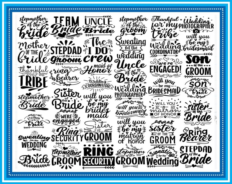 147 Designs Wedding Svg, Bride Svg, Wedding Svg Files, Bridesmaid Svg, MR And Mrs Svg, Bridal Shower Svg, Bridal Party Svg, Groom Svg 735068087