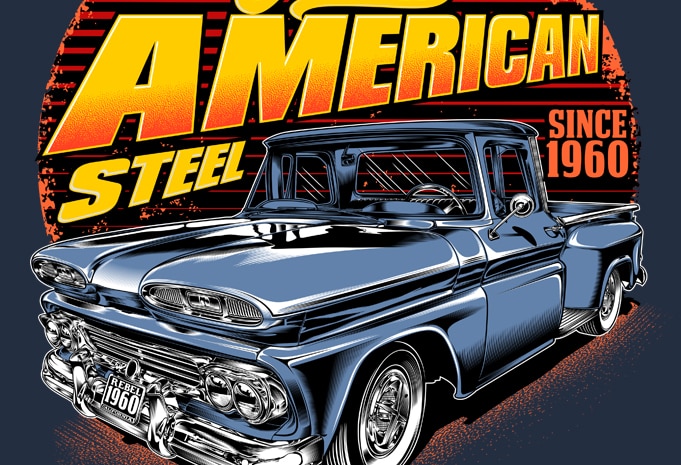 Vintage American Steel - Buy t-shirt designs