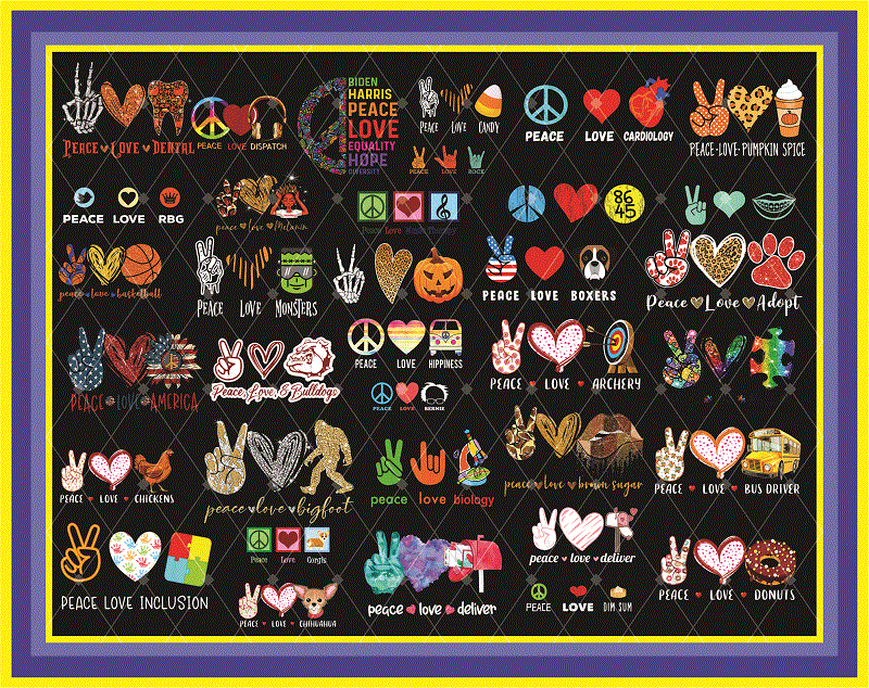 Bundle 170+ Design Peace Love Png, Peace Love Christmas PnG, Peace Love Everything PNG, Peace Love Sublimation Png, Instant Digital Dowload 892910532