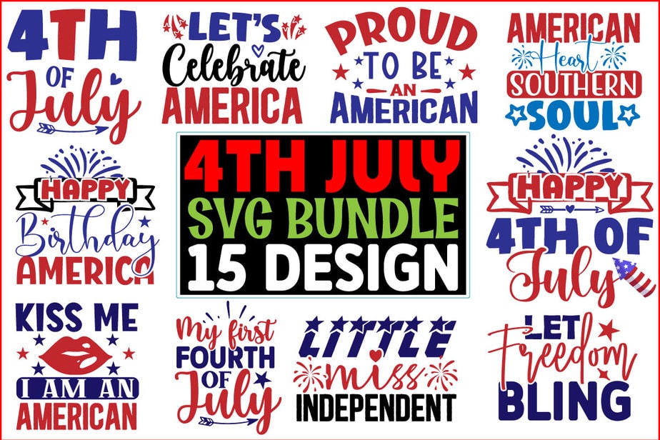 4th July SVG T shirt Design Bundle - Buy t-shirt designs