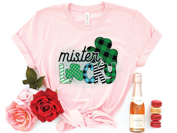 Mister lucky sublimation t shirt designs for sale