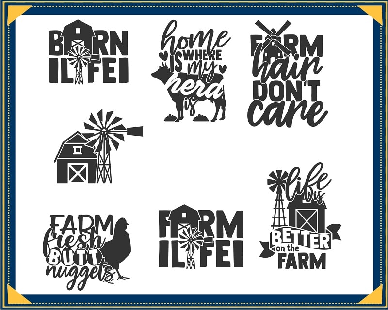 Farm Life SVG Bundle | Farmhouse SVG Cut Files | commercial use | instant download | printable vector clip art | Farming Saying And Quotes 712880257