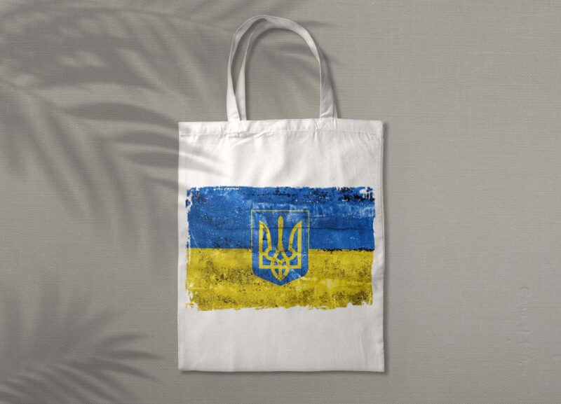 Vintage Ukraine Flag Tshirt Design