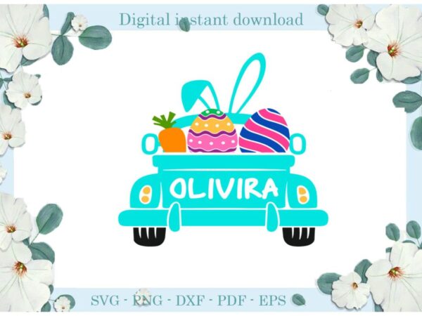 Easter day gifts truck easter egg oliviradiy crafts easter truck svg files for cricut, easter sunday silhouette colorful sublimation files, cameo htv print vector clipart