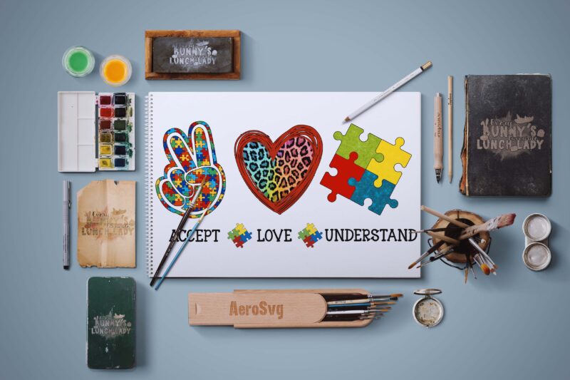 Accept Love Understand Autism Tshirt Design