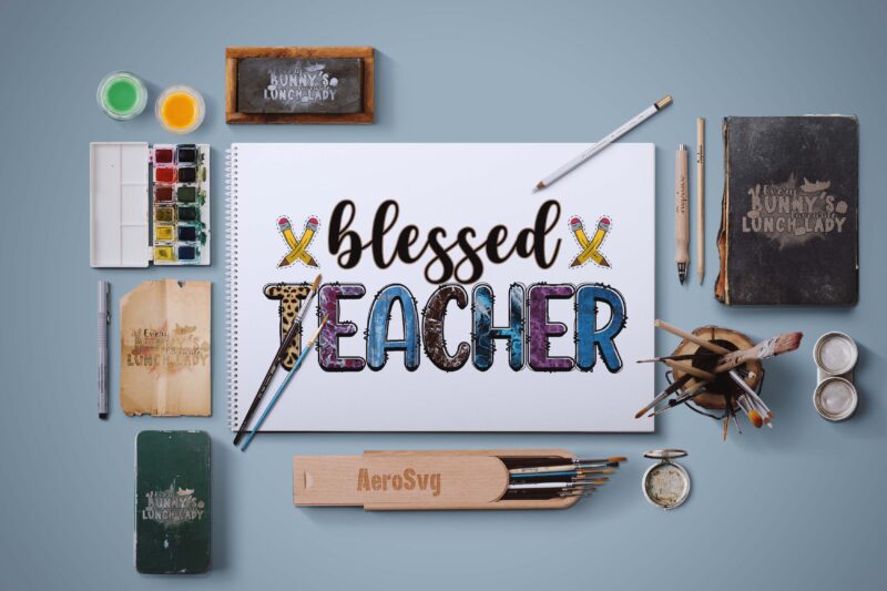 Leopard Blessed Teacher Tshirt Design