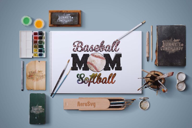 Baseball Mom Softball Tshirt Design