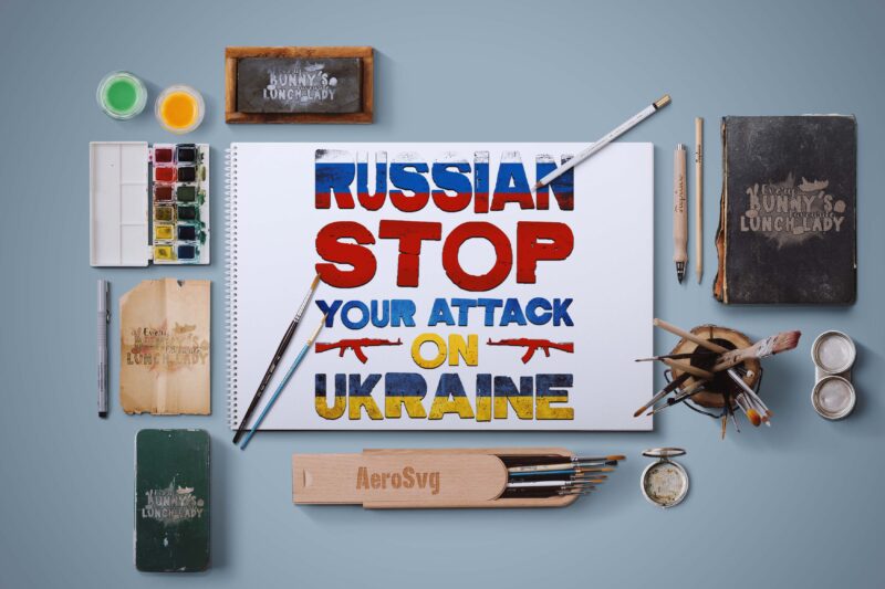 Russian Stop Yur Attack On Ukraine Tshirt Design