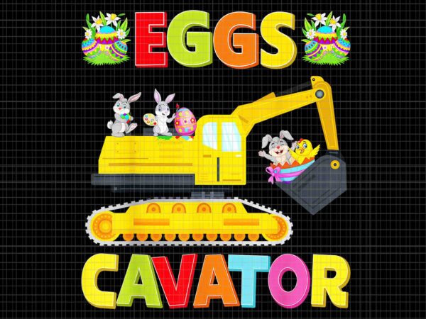 Easter eggs cavator png, easter bunny png, easter day png, bunny png vector clipart